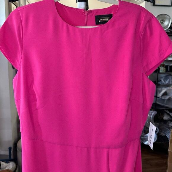 Alexis Admor Women’s Lily High Slit Midi Dress Sz 12 Fuchsia Pink Career  NWT - Picture 4 of 7